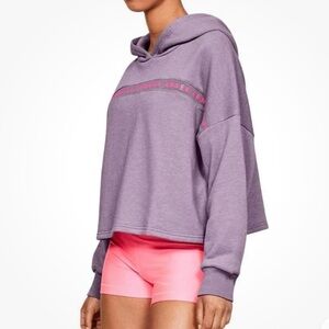 Under Armour logo taped cropped hoodie